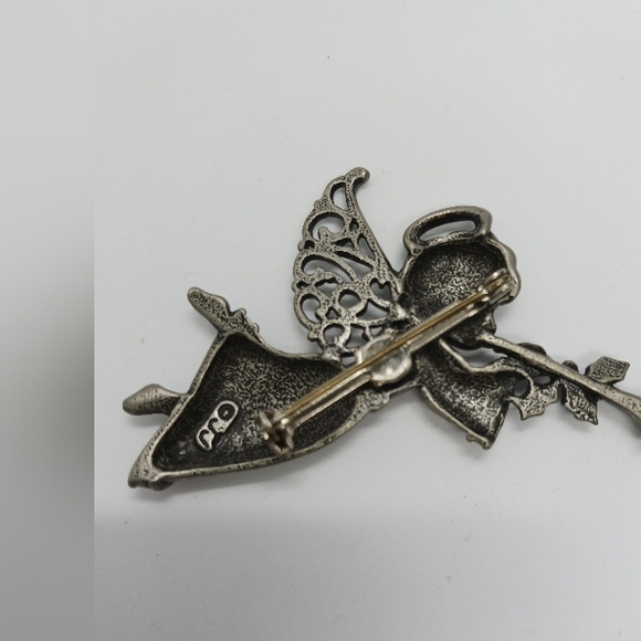 Christmas Angel Holly Wreath Jewelry Lot,  Marked JJ Designs - Picture 3 of 10